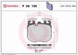 Brembo OE Prem LowMet Pads (Front) - BMW by Brembo P06106-BRE