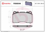 Brembo OE Prem NAO Ceramic Pads (Front) - 12-21 Tesla S/14-17 Ford Mustang by Brembo P09004N-BRE