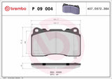 Brembo OE Prem LowMet Pads (Front) - 04-07 Cadillac CTS/05-06 Ford GT/12-18 Tesla S by Brembo P09004-BRE