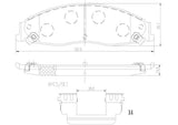 Brembo OE Prem NAO Ceramic Pads (Front) - 03-07 Cadillac CTS/05-08 STS by Brembo P09006N-BRE