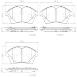 Brembo OE Prem NAO Ceramic Pads (Front) - 10-16 Cadillac SRX by Brembo P09010N-BRE