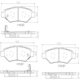 Brembo OE Prem NAO Ceramic Pads (Rear) - 08-14 Cadillac CTS/10-16 SRX/10-15 Chevy Camaro by Brembo P09014N-BRE