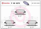 Brembo OE EVPads BrakePads - 17-21 Tesla 3/20-21 Y by Brembo P09027E-BRE