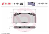 Brembo OE Brake Pads (Front) - 17-21 Tesla Model 3/2021 Model Y by Brembo P09028-BRE