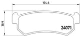 Brembo OE PRIME LowMet Brake Pads (Rear) - 04-06 Chevy Optra/Suzuki Forenza/05-06 Reno by Brembo P10001-BRE