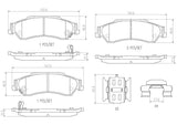Brembo OE Prem NAO Ceramic Pads - 97-05 Chevy Blazer Prem. NAO Ceramic Pad by Brembo P10002N-BRE
