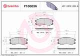 Brembo OE Prem NAO Ceramic Pads (Front) - 07-09 Equinox/Pontiac Torrent by Brembo P10003N-BRE