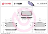Brembo OE Prem NAO Ceramic Pads (Rear) - 12-15 Chevy Captiva Sport by Brembo P10004N-BRE