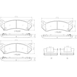 Brembo OE Prem NAO Ceramic Pads (Front) - 02-06 Cadillac Escalade by Brembo P10027N-BRE