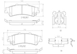 Brembo OE Prem NAO Ceramic Pads (Rear) - 00-05 Cadillac DeVille by Brembo P10028N-BRE