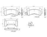 Brembo OE Prem NAO Ceramic Pads (Rear) - 1985 Chevy Citation II by Brembo P10036N-BRE