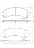 Brembo OE Prem. NAO Ceramic Pads (Rear) - 02-06 Cadillac Escalade by Brembo P10055N-BRE