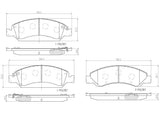 Brembo OE Prem NAO Ceramic Pads (Front) - 2008 Cadillac Escalade by Brembo P10058N-BRE
