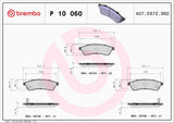 Brembo OE PRIME LowMet Brake Pads (Rear) - 04-06 Suzuki Verona by Brembo P10060-BRE
