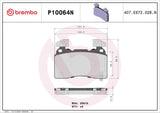 Brembo OE Prem NAO Ceramic Pads (Front) - 14-17 Chevy SS/14-19 Corvette/10-21 Camaro by Brembo P10064N-BRE