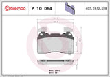 Brembo OE Prem LowMet Pads (Front) - 10-19 Chevy Camaro/15-19 Corvette/12-21 Tesla S by Brembo P10064-BRE