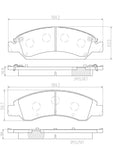 Brembo OE Prem NAO Ceramic Pads (Front) - 08-14 Chevy Tahoe/2009 GMC Yukon by Brembo P10065N-BRE