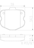 Brembo OE Prem NAO Ceramic Pads (Rear) - 06-08 Chevy Corvette by Brembo P10067N-BRE