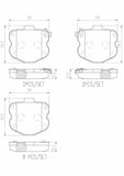 Brembo OE Prem NAO Ceramic Pads (Front) - 06-13 Chevy Corvette by Brembo P10069N-BRE