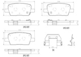 Brembo OE Prem NAO Ceramic Pads (Rear) - 16-24 Camaro/19-20 Chevy Blazer/16-20 Cadillac CT6 by Brembo P10071N-BRE