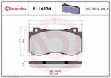 Brembo OE Prem NAO Ceramic Pads (Front) - 08-20 Dodge Challenger/07-10 Jeep Grand Cherokee by Brembo P11023N-BRE