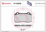 Brembo OE Prem NAO Ceramic Pads (Rear) - 08-20 Dodge Challenger/06-10/12-15 Charger by Brembo P11024N-BRE