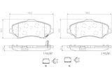 Brembo OE Prem NAO Ceramic Pads (Front) - 08-16 Chrysler Town & Country by Brembo P11025N-BRE
