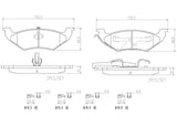 Brembo OE Prem NAO Ceramic Pads (Rear) - 97-00 Chrysler Town & Country by Brembo P11027N-BRE