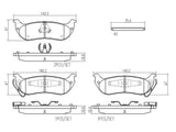 Brembo OE Prem NAO Ceramic Pads (Rear) - 04-08 Chrysler Pacifica by Brembo P11029N-BRE