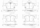 Brembo OE Prem NAO Ceramic Pads (Rear) - 17-20 Chrysler Pacifica/2020 Voyager by Brembo P11043N-BRE