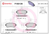 Brembo OE Prem NAO Ceramic Pads (Front) - 11-14 Mazda 2 by Brembo P16013N-BRE