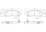 Brembo OE Prem NAO Ceramic Pads (Rear) - 13-16 Dodge Dart by Brembo P18031N-BRE