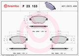 Brembo OE LowMet Brake Pads (Front) - 14-17 Fiat 500 by Brembo P23153-BRE