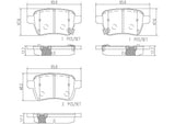 Brembo OE Prem NAO Ceramic Pads (Rear) - 14-20 Fiat 500L by Brembo P23156N-BRE