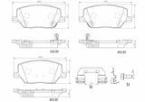 Brembo OE Prem NAO Ceramic Pads (Front) - 16-20 Fiat 500X/17-21 Jeep Compass/15-20 Renegade by Brembo P23164N-BRE