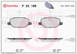 Brembo OE LowMet Brake Pads (Rear) - Alfa by Brembo P23166-BRE