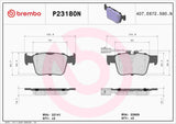 Brembo OE Ceramic Brake Pads (Rear) - Alfa by Brembo P23180N-BRE