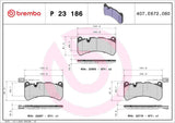 Brembo OE LowMet Brake Pads (Front) - Alfa by Brembo P23186-BRE