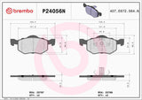 Brembo OE Prem NAO Ceramic Pads (Front) - 01-07 Ford Escape/05-07 Mercury Mariner by Brembo P24056N-BRE