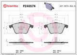 Brembo OE Prem NAO Ceramic Pads (Front) - 07-13 Mazda 3/08-11 Saab 9-3/10-11 9-3X5 by Brembo P24057N-BRE