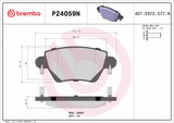Brembo OE Prem NAO Ceramic Pads (Rear) - 02-05 Jaguar X-Type by Brembo P24059N-BRE