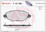 Brembo OE Prem LowMet Pads (Front) - 02-08 Jaguar X-Type by Brembo P24060-BRE