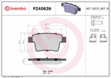 Brembo OE Prem NAO Ceramic Pads (Rear) - 05-07 Ford Five Hundred by Brembo P24063N-BRE