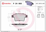 Brembo OE Prem LowMet Pads (Rear) - 05-07 Ford Five Hundred by Brembo P24063-BRE