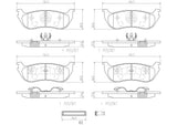 Brembo OE Prem NAO Ceramic Pads (Rear) - 02-10 Ford Explorer/Mercury Mountaineer by Brembo P24068N-BRE