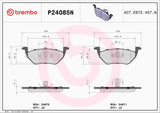 Brembo OE Prem NAO Ceramic Pads (Rear) - 05-08 Ford Escape/05-06 Mazda Tribute by Brembo P24085N-BRE