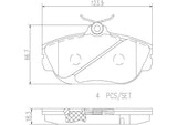 Brembo OE Prem NAO Ceramic Pads (Front) - 94-02 Ford Taurus/93-94 Lincoln Continental by Brembo P24096N-BRE