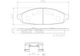 Brembo OE Prem NAO Ceramic Pads (Front) - 03-11 Ford Crown Victoria/Lincoln Town Car by Brembo P24128N-BRE