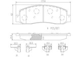 Brembo OE Prem NAO Ceramic Pads (Front) - 08-13 Ford F250 Super Duty/08-12 F350 Super Duty by Brembo P24130N-BRE
