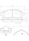 Brembo OE Prem NAO Ceramic Pads (Front) - 05-09 Ford F-150/06-08 Lincoln Mark LT by Brembo P24135N-BRE